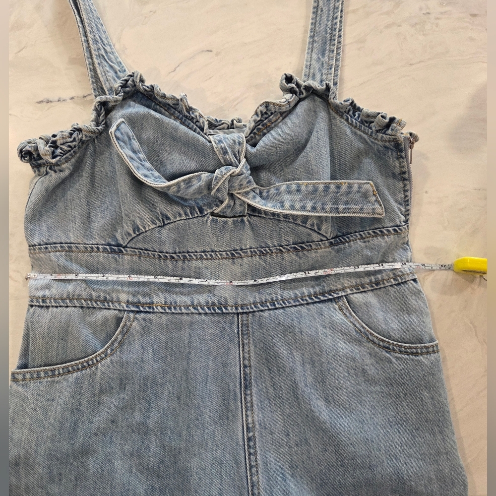 Blue Blush Denim Romper Size Large - Picture 9 of 9